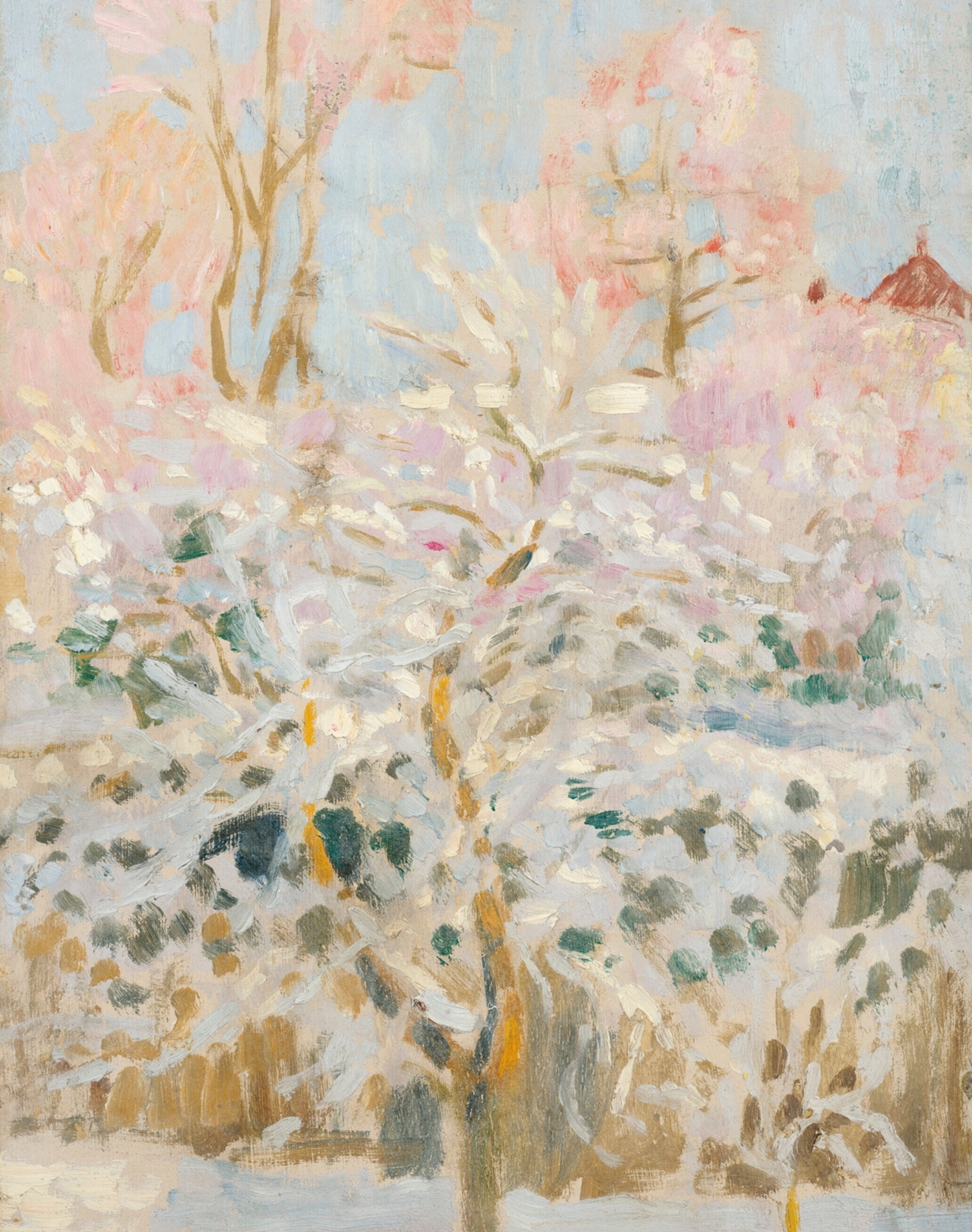 Jardin sous la neige