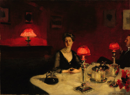 Le Verre De Porto (A Dinner Table At Night)