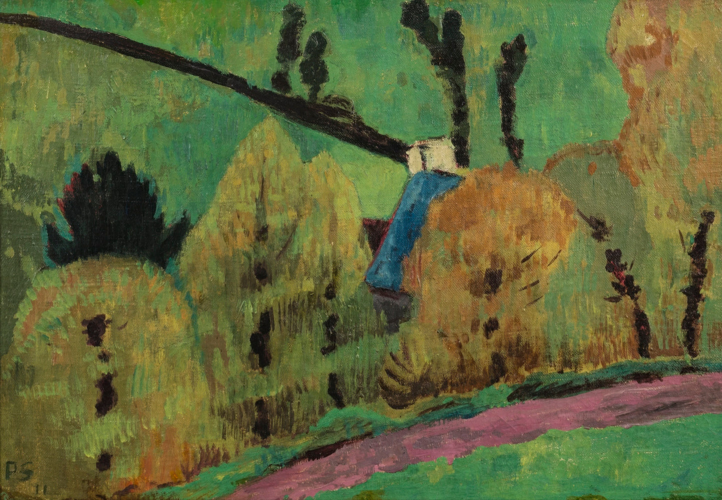 Chemin rose à Châteauneuf-du-Faou