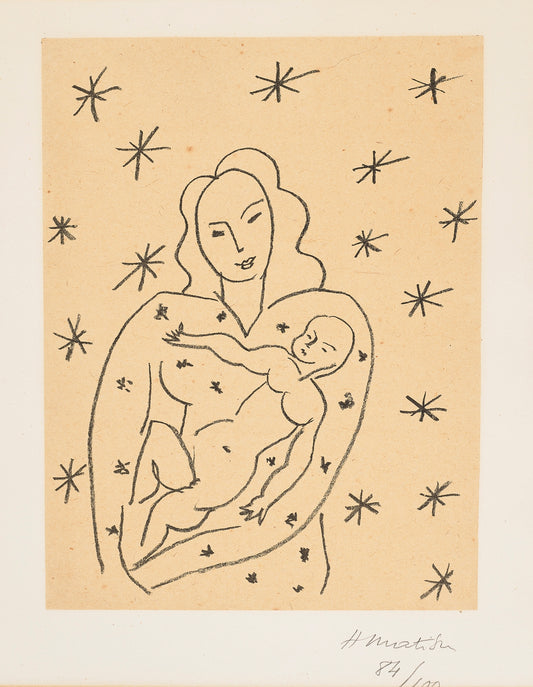 Vierge et Enfant sur Fond Étoilé