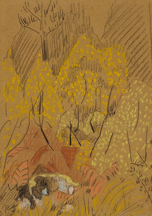 Paysage d'automne au rocher