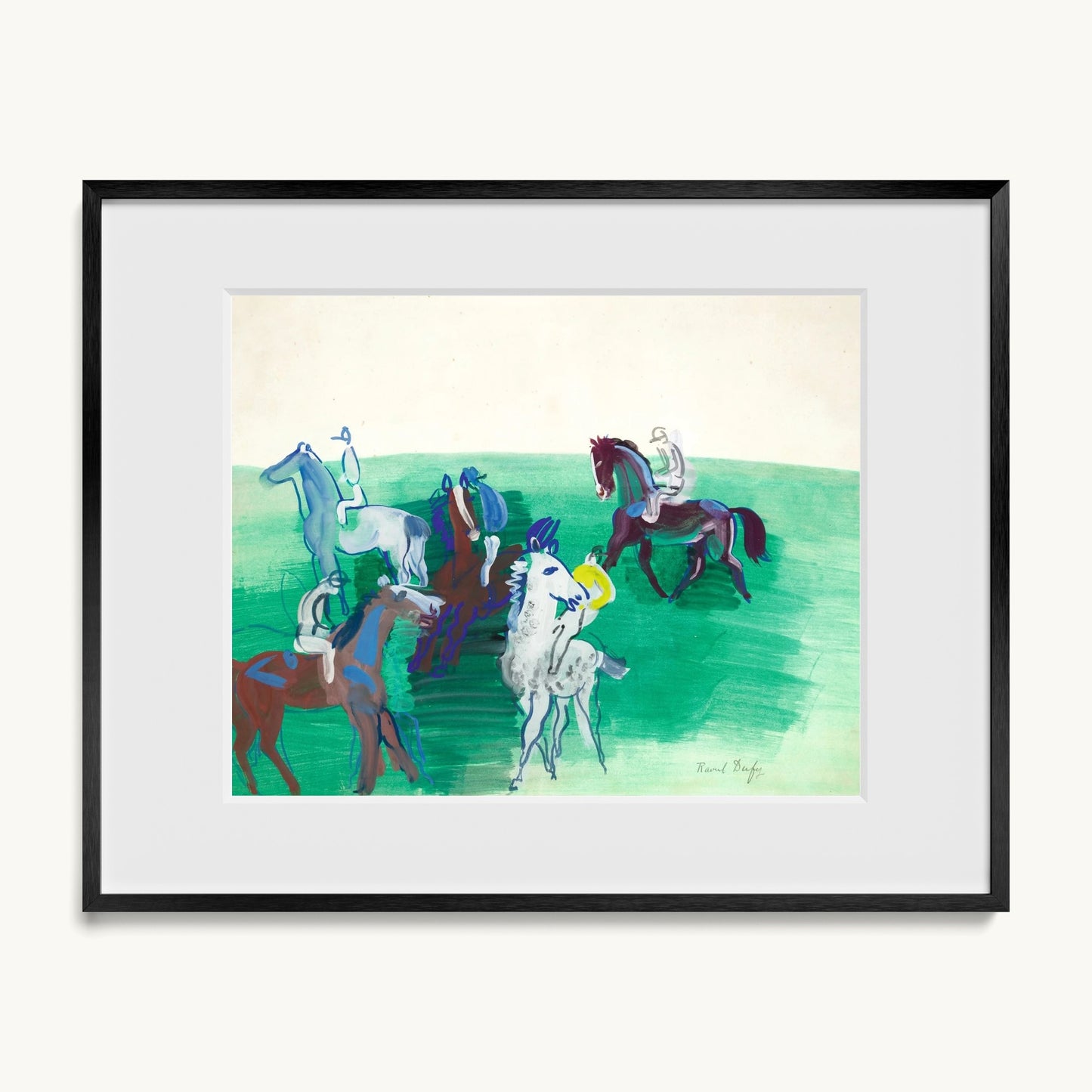 Chevaux et jockeys
