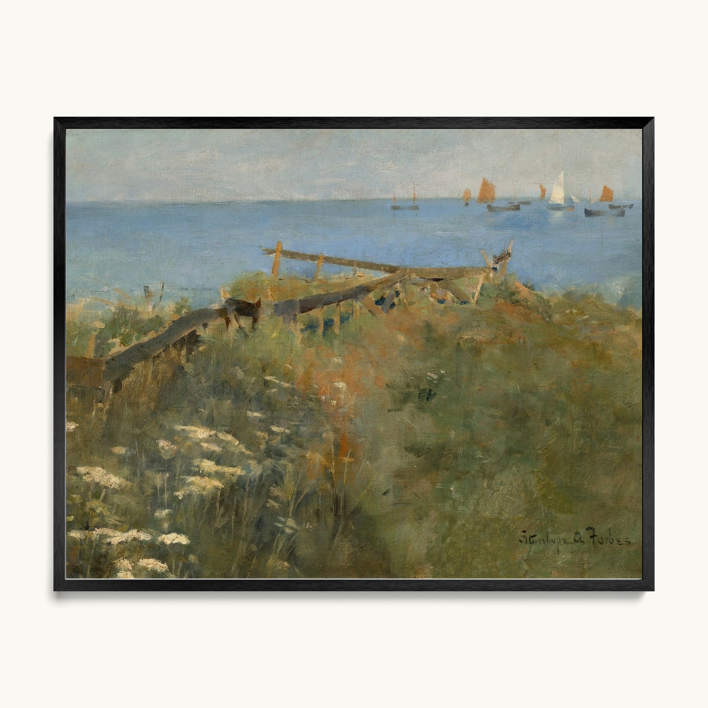 Coastal Scene with Fishing Boats