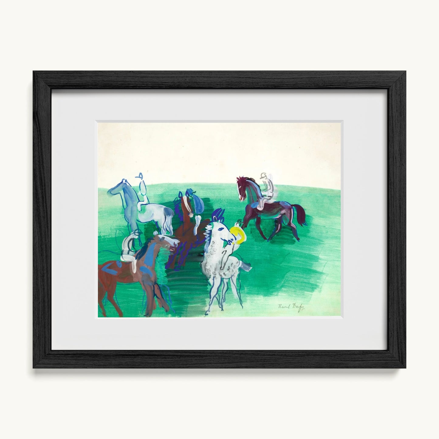 Chevaux et jockeys