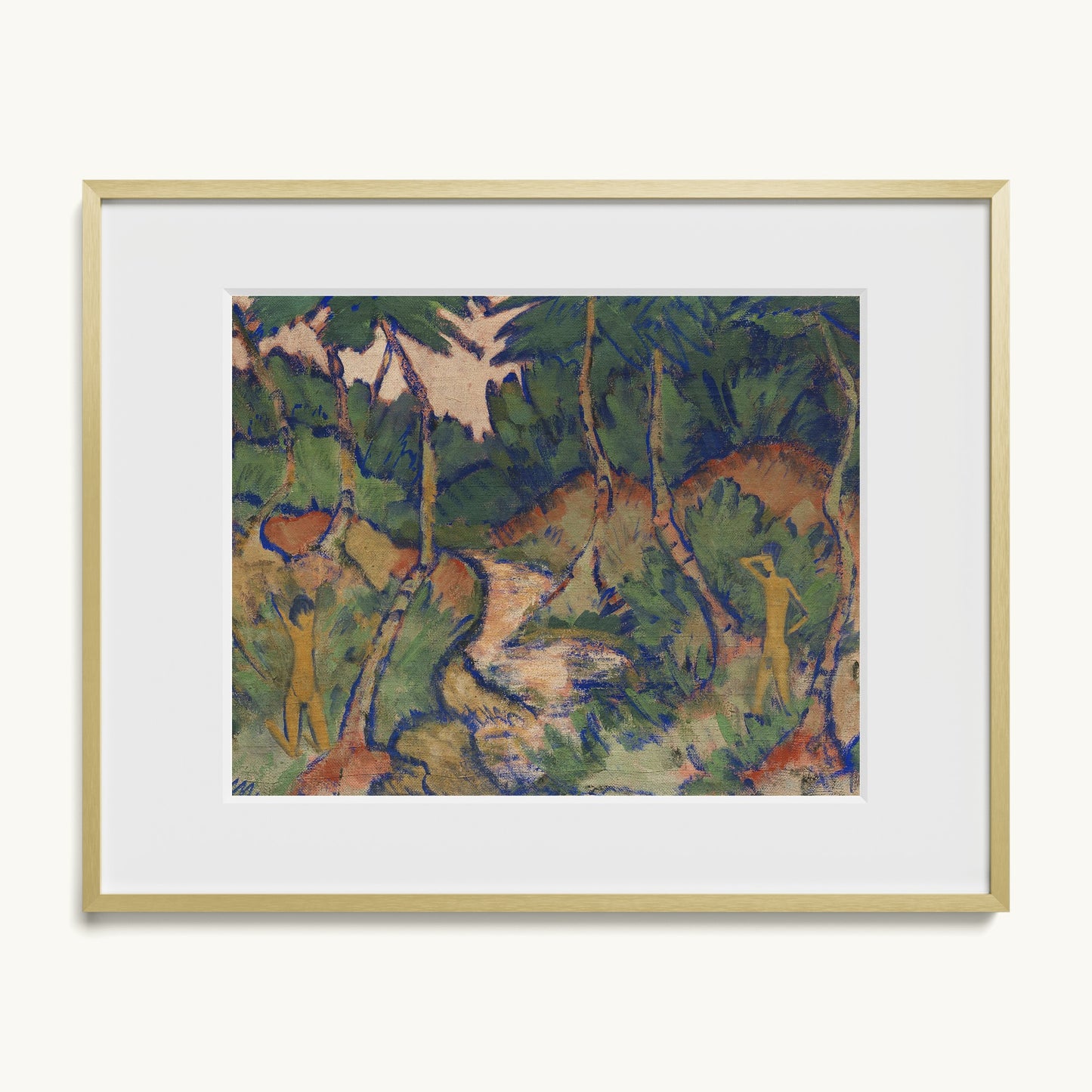 Badende in Landschaft