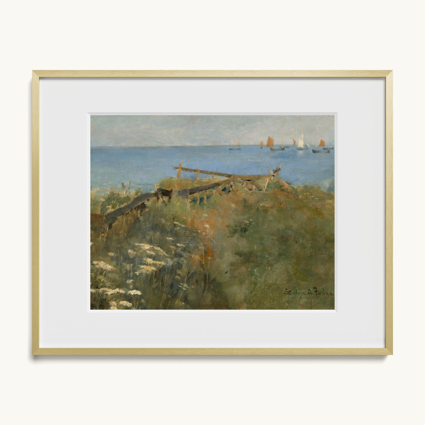 Coastal Scene with Fishing Boats