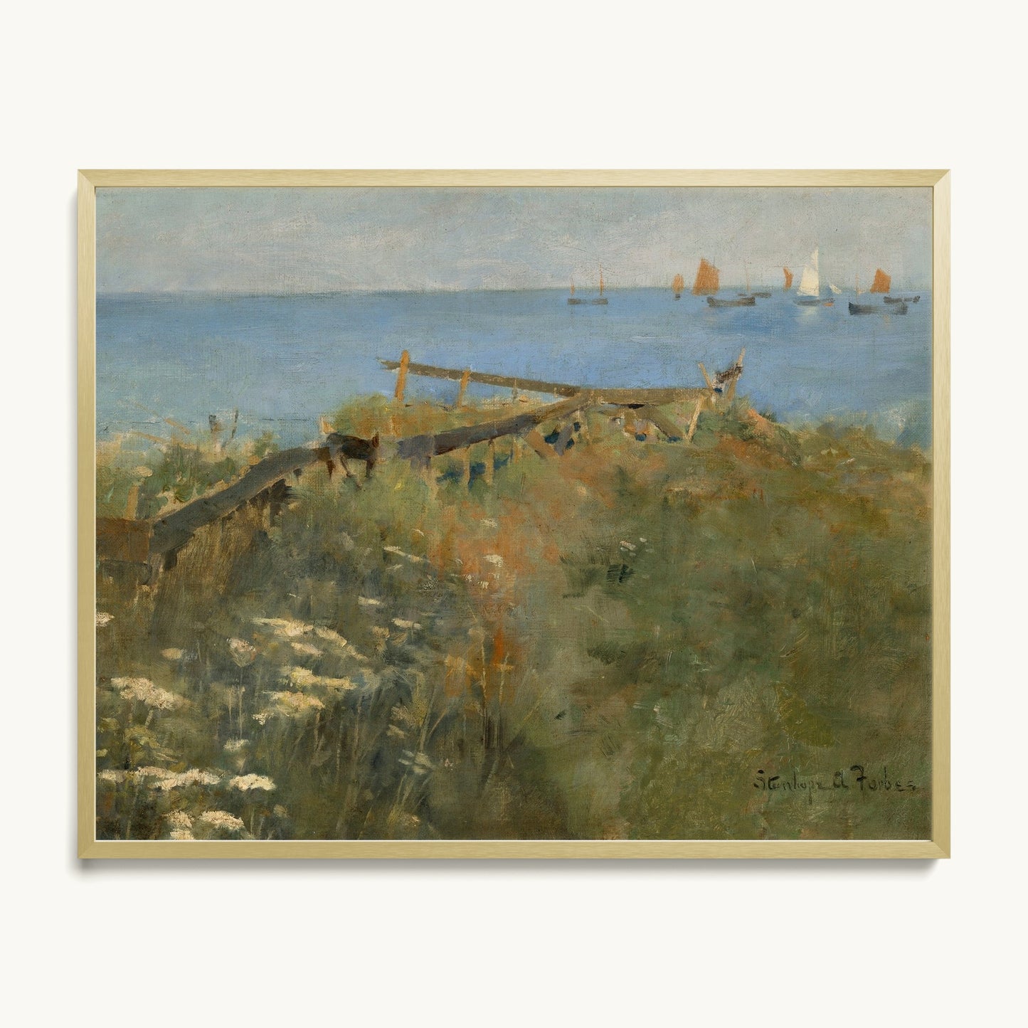 Coastal Scene with Fishing Boats
