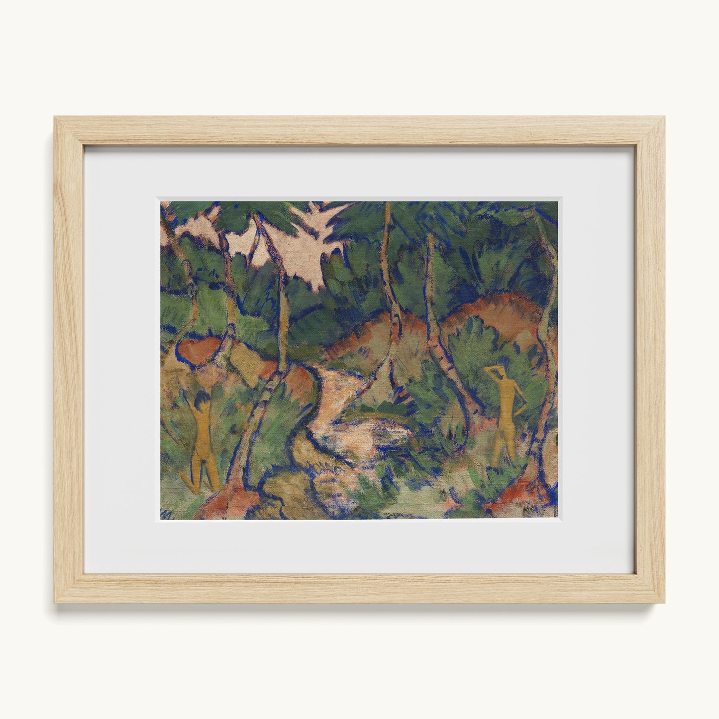 Badende in Landschaft