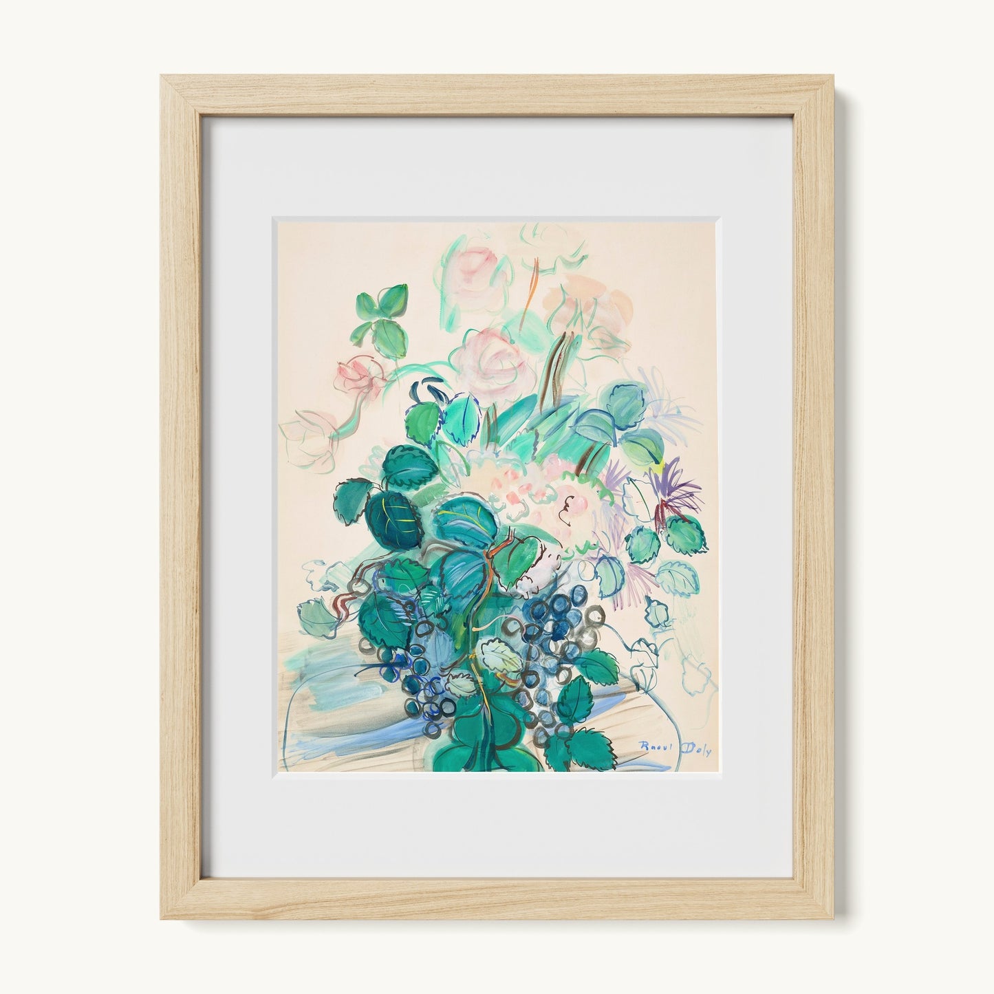 Bouquet à la grappe et aux roses