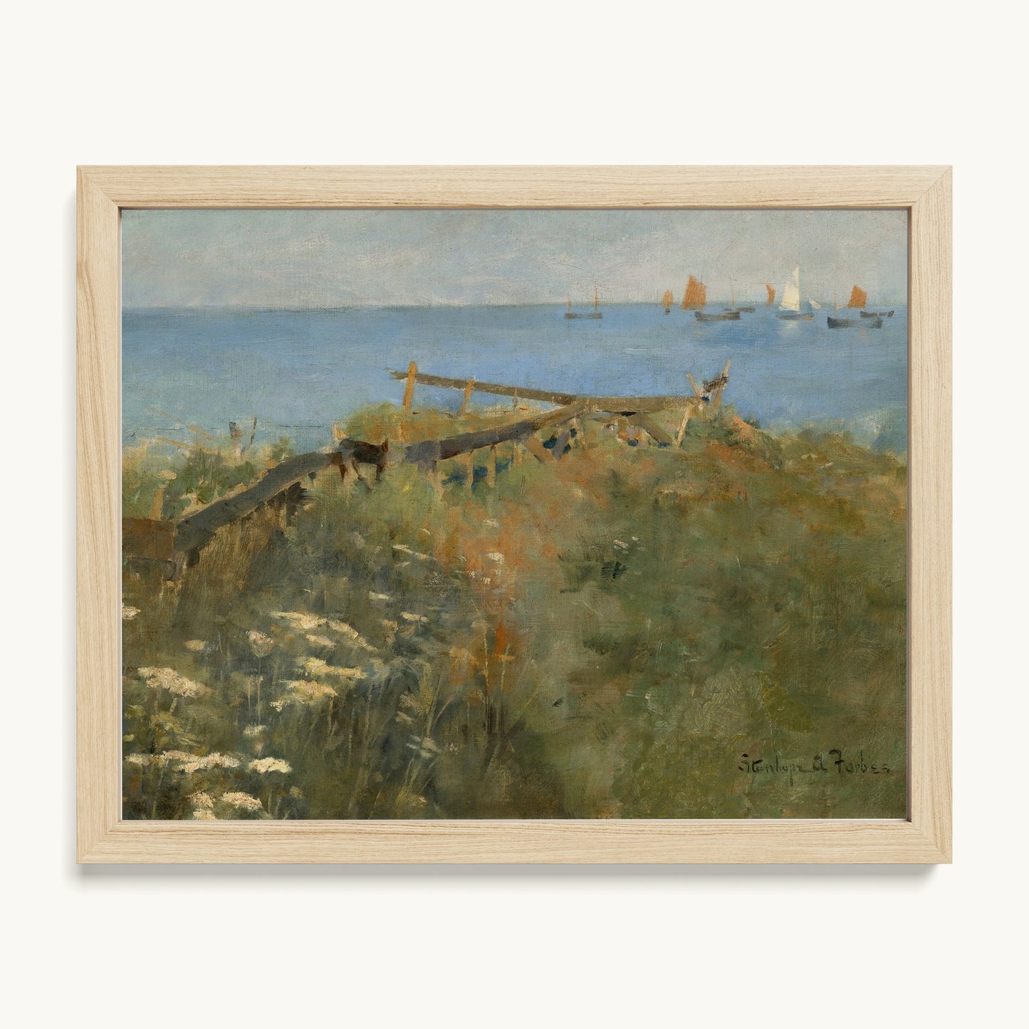 Coastal Scene with Fishing Boats