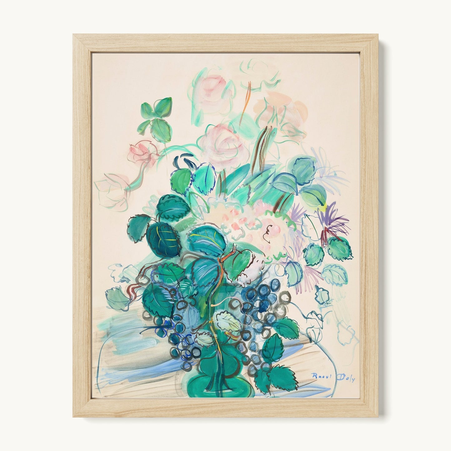 Bouquet à la grappe et aux roses