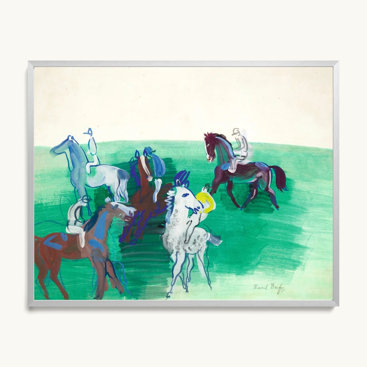 Chevaux et jockeys