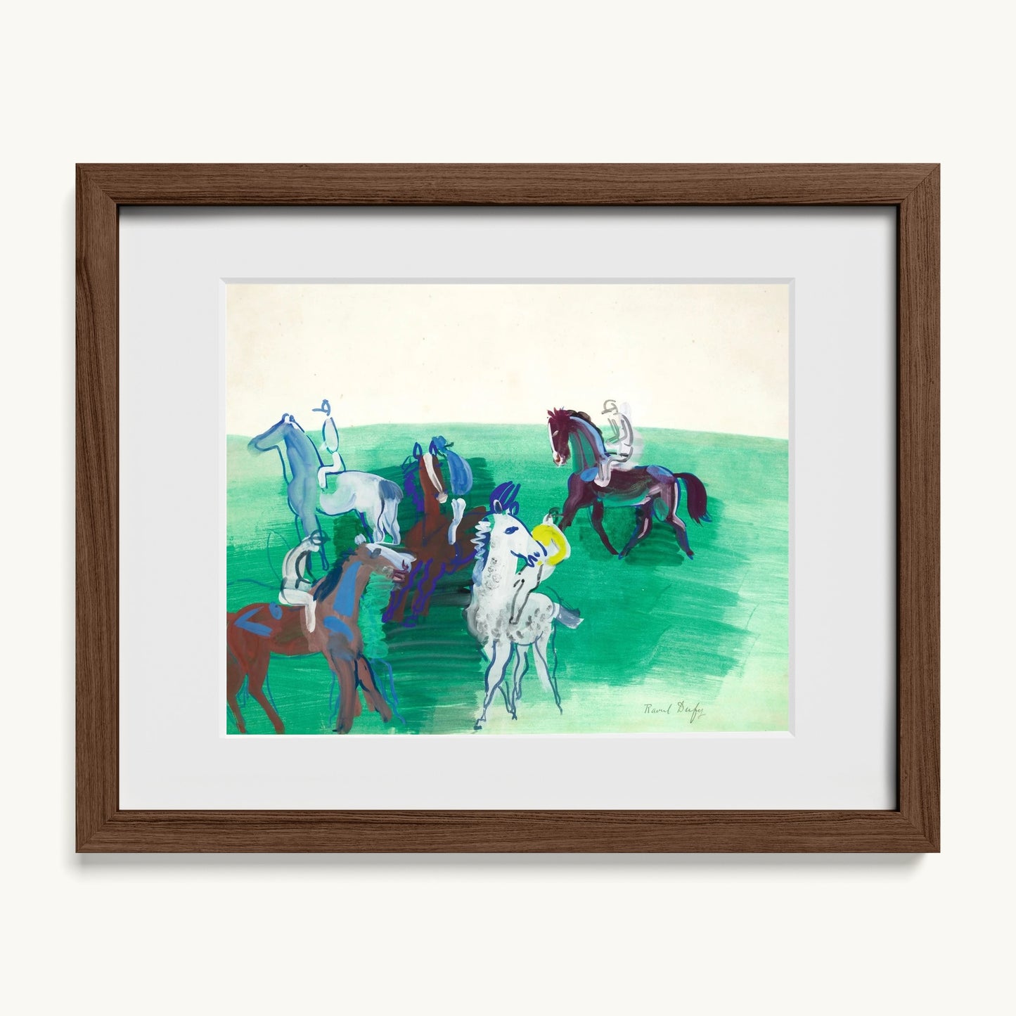 Chevaux et jockeys
