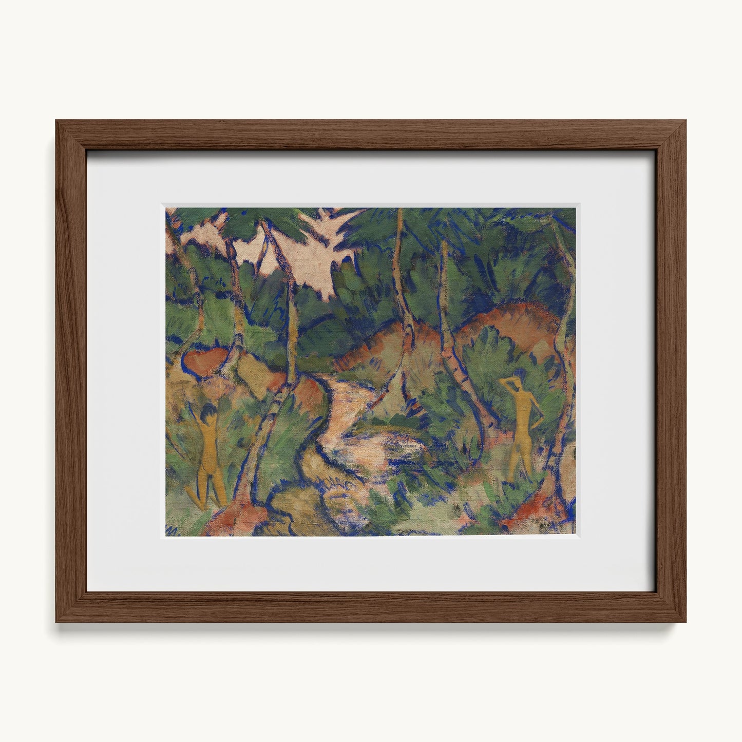 Badende in Landschaft