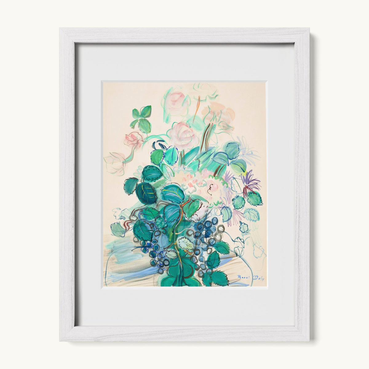 Bouquet à la grappe et aux roses