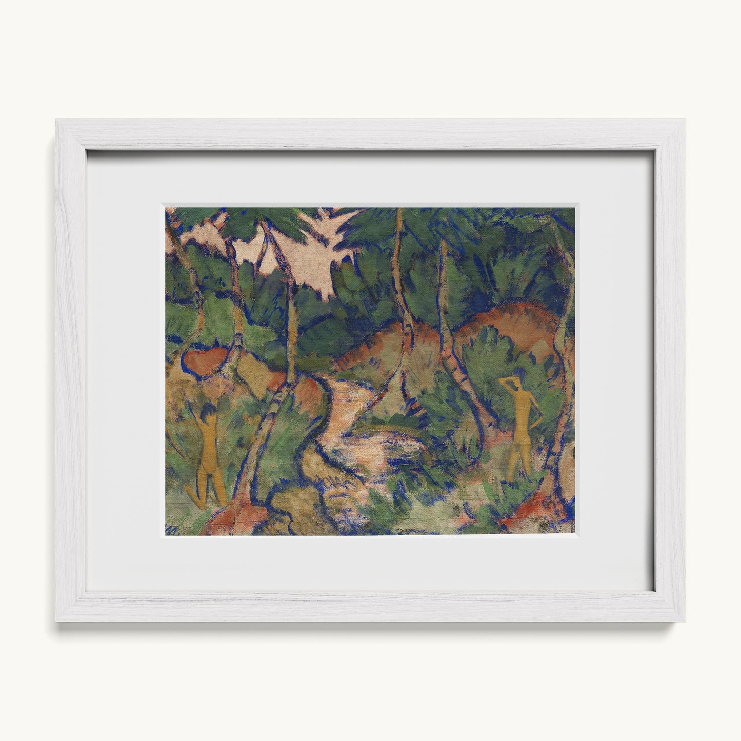 Badende in Landschaft
