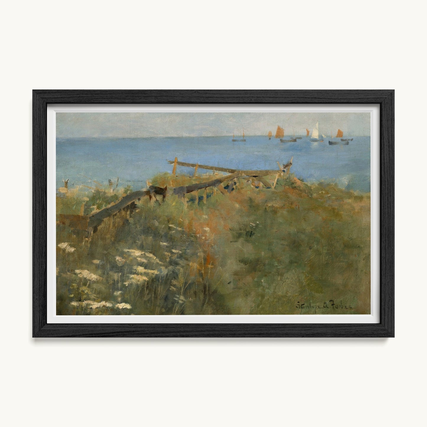 Coastal Scene with Fishing Boats