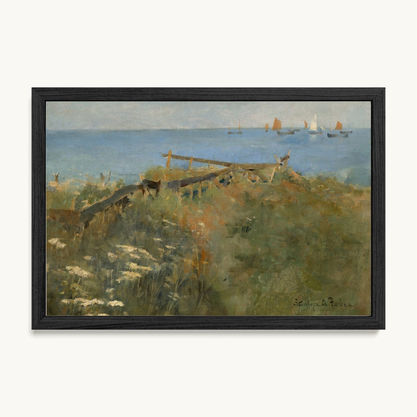 Coastal Scene with Fishing Boats