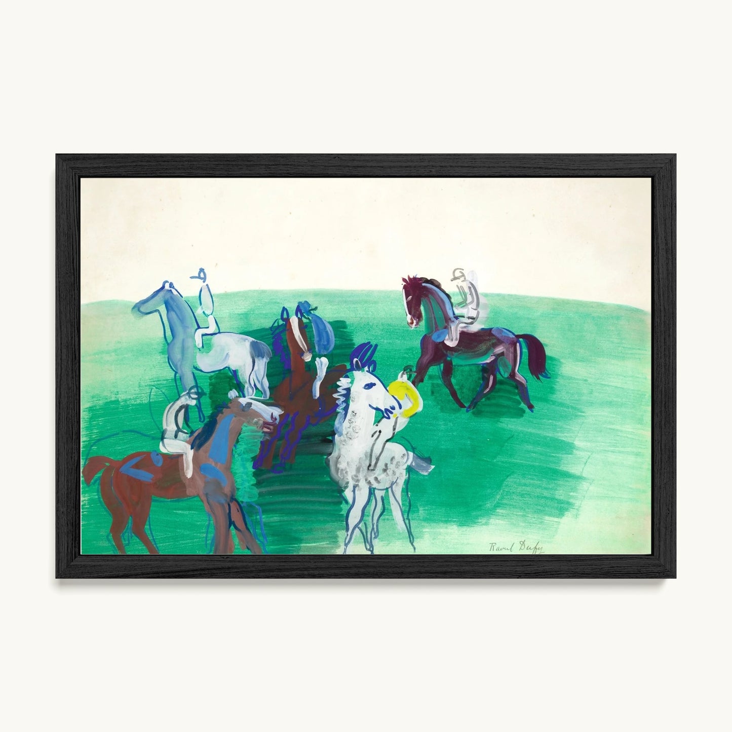 Chevaux et jockeys
