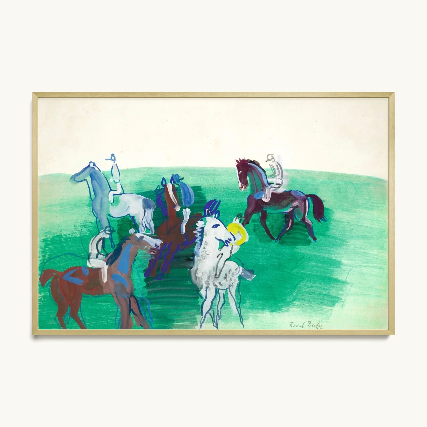 Chevaux et jockeys