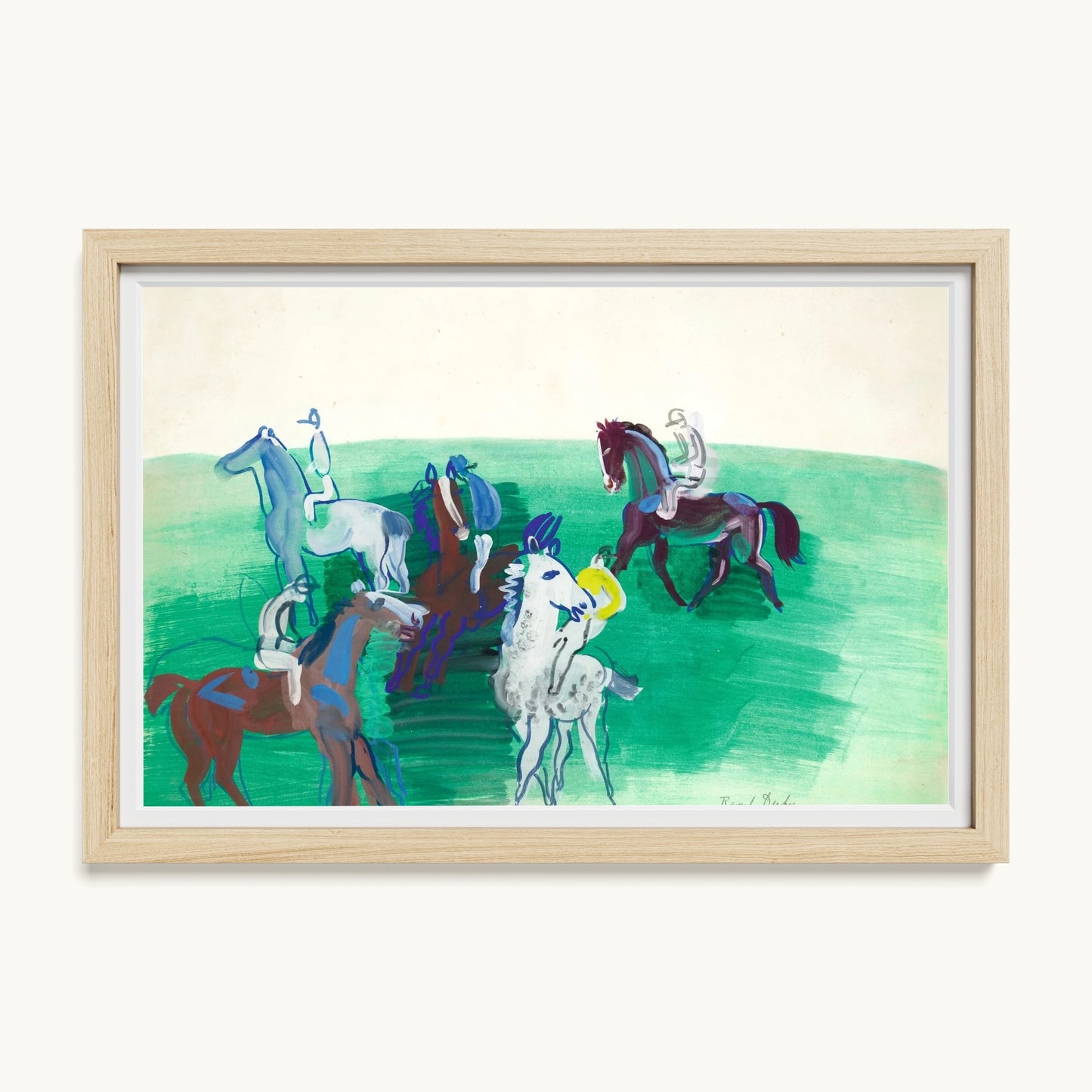 Chevaux et jockeys