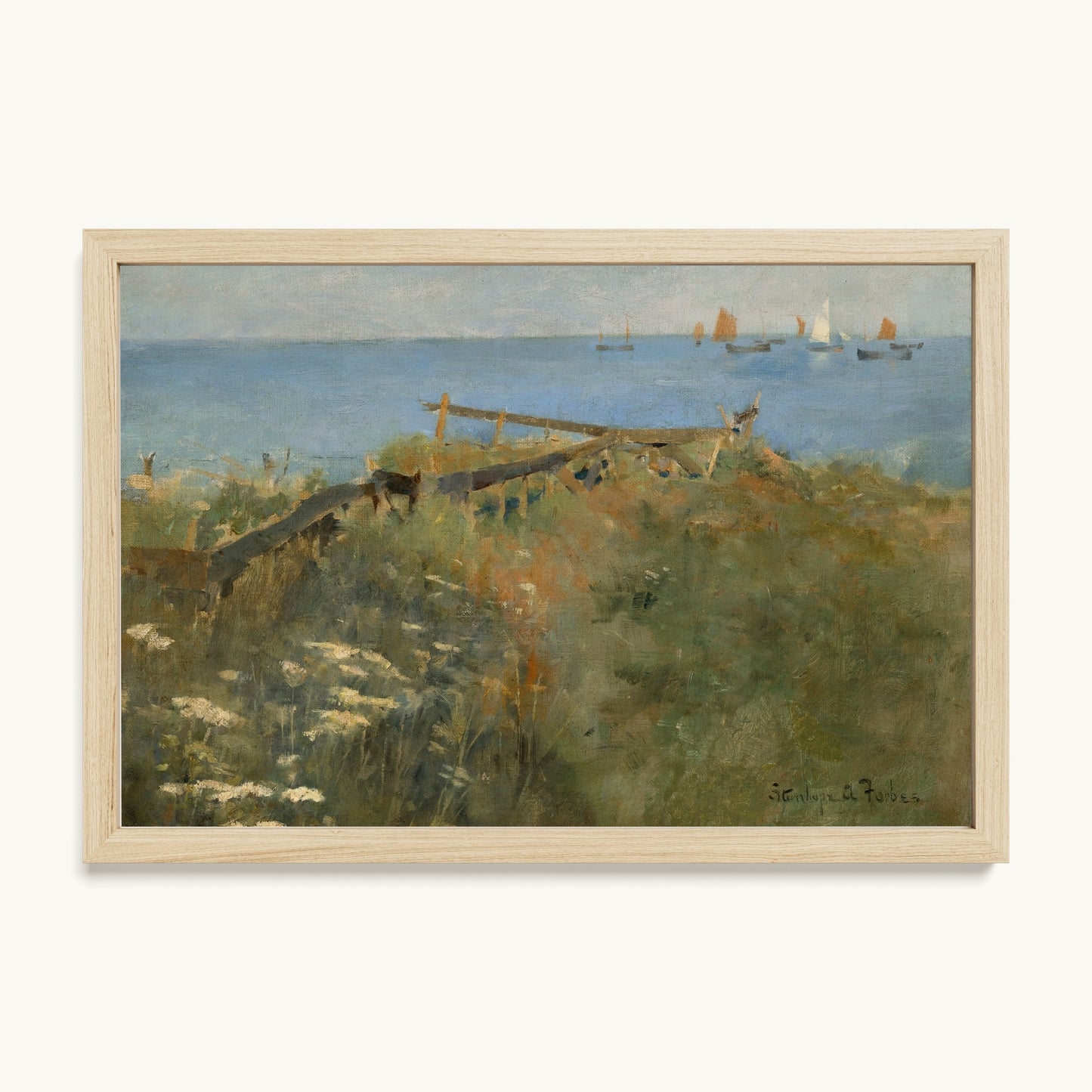 Coastal Scene with Fishing Boats