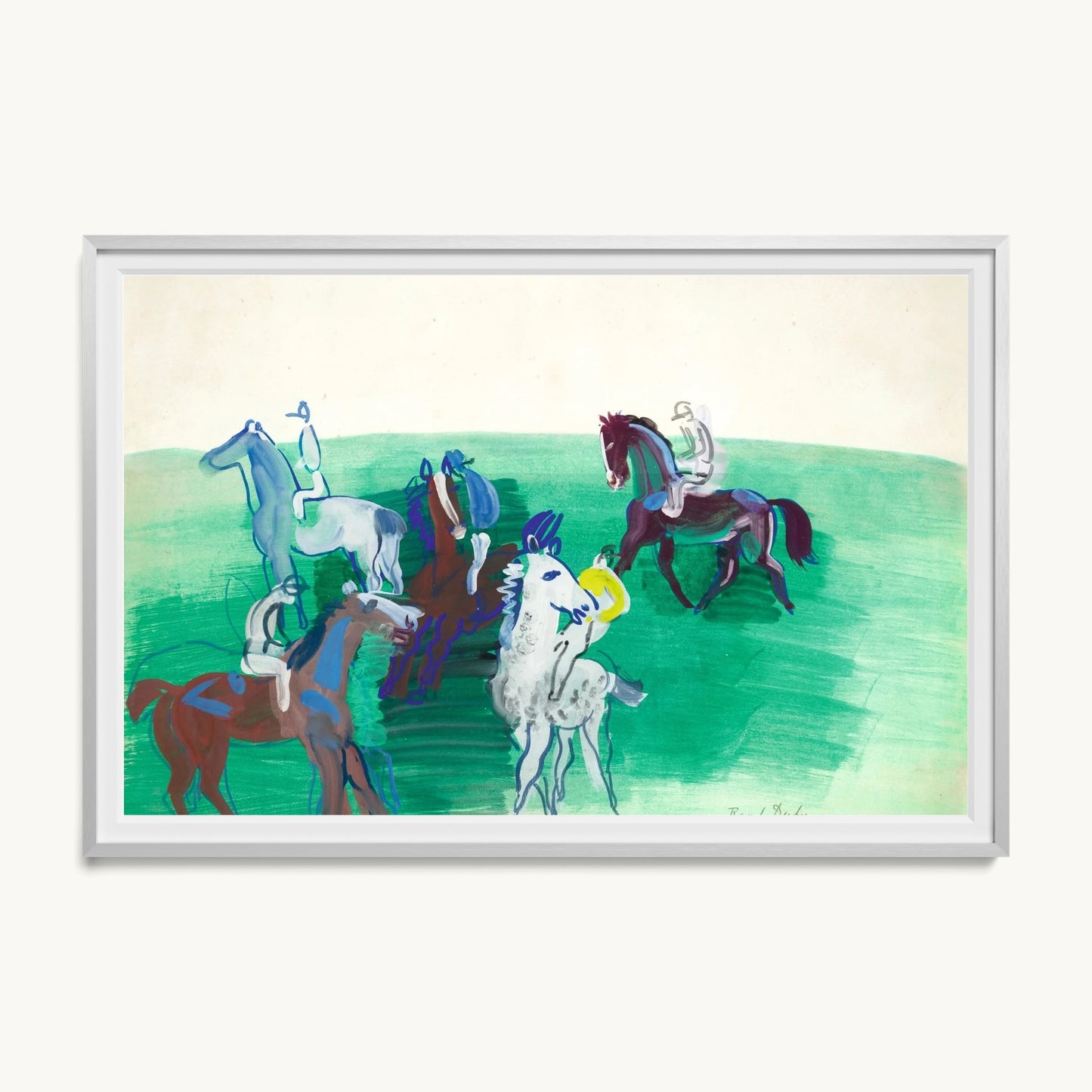 Chevaux et jockeys