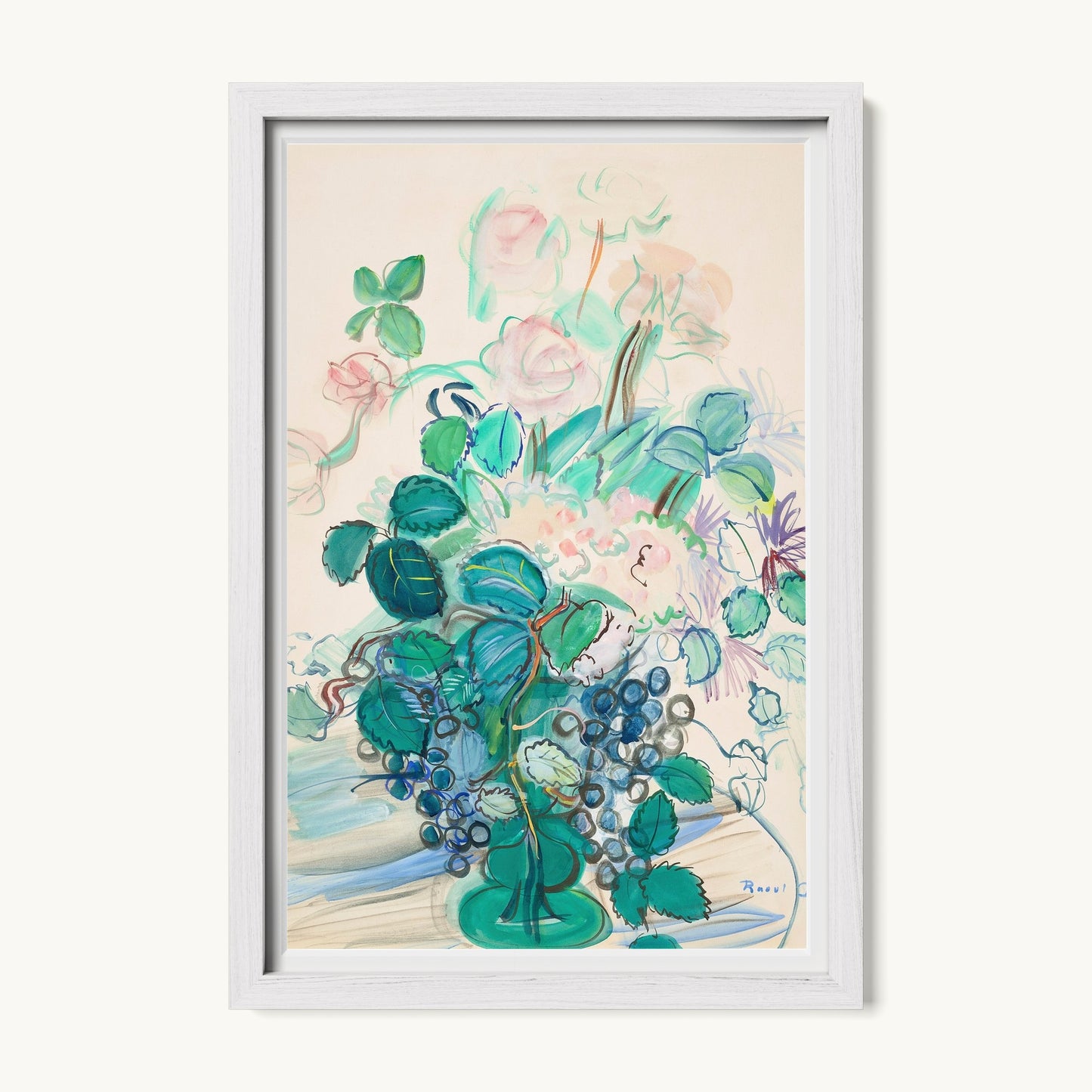 Bouquet à la grappe et aux roses