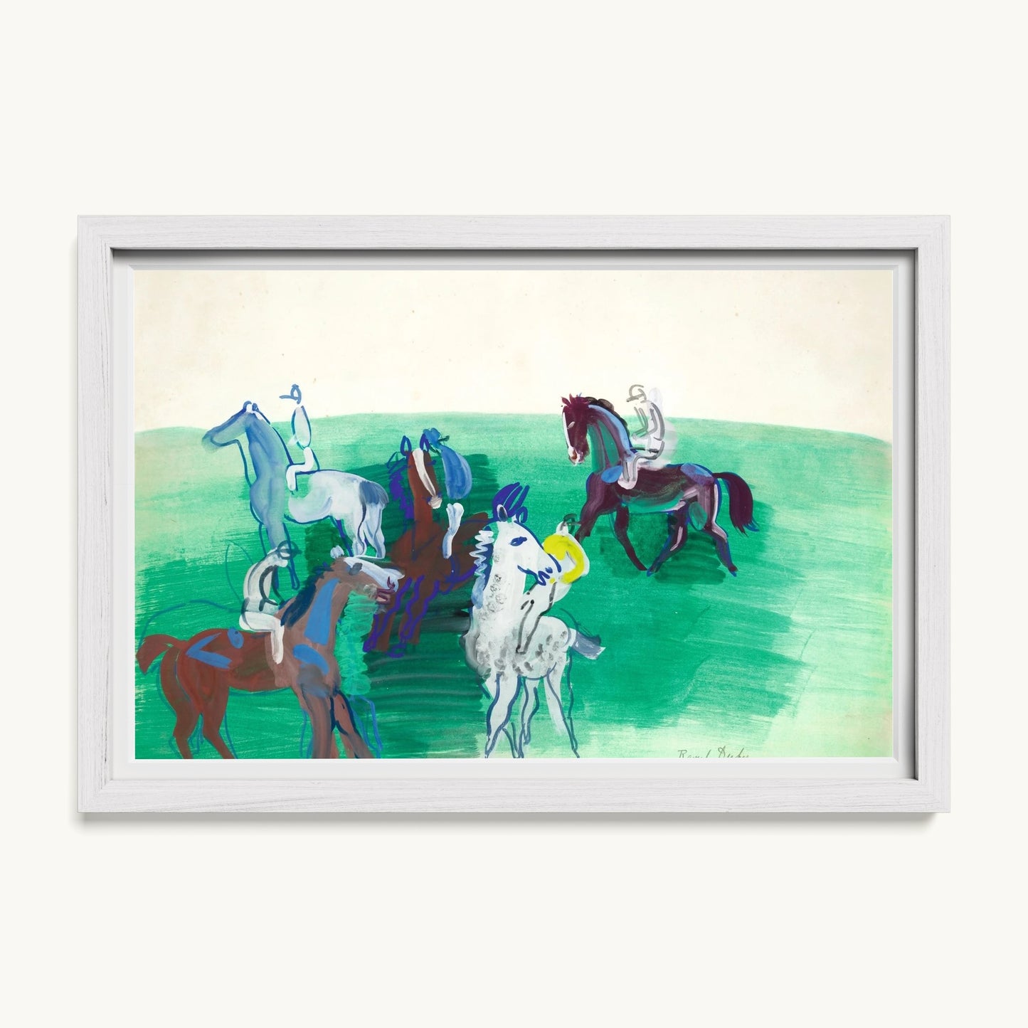 Chevaux et jockeys