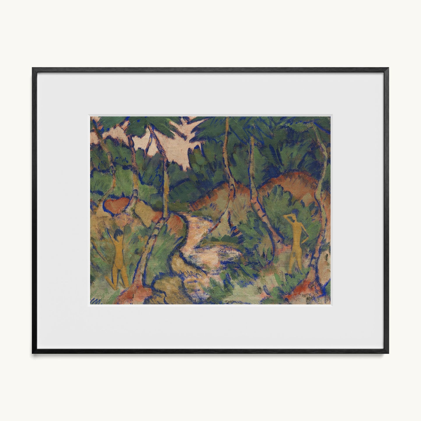 Badende in Landschaft