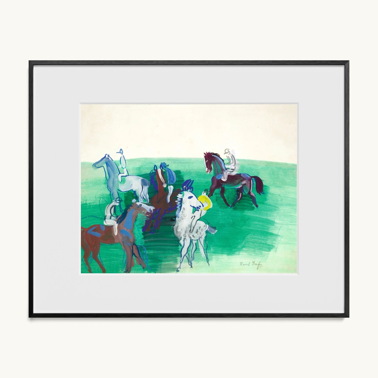 Chevaux et jockeys