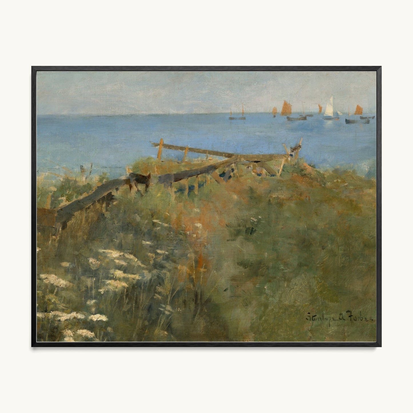 Coastal Scene with Fishing Boats