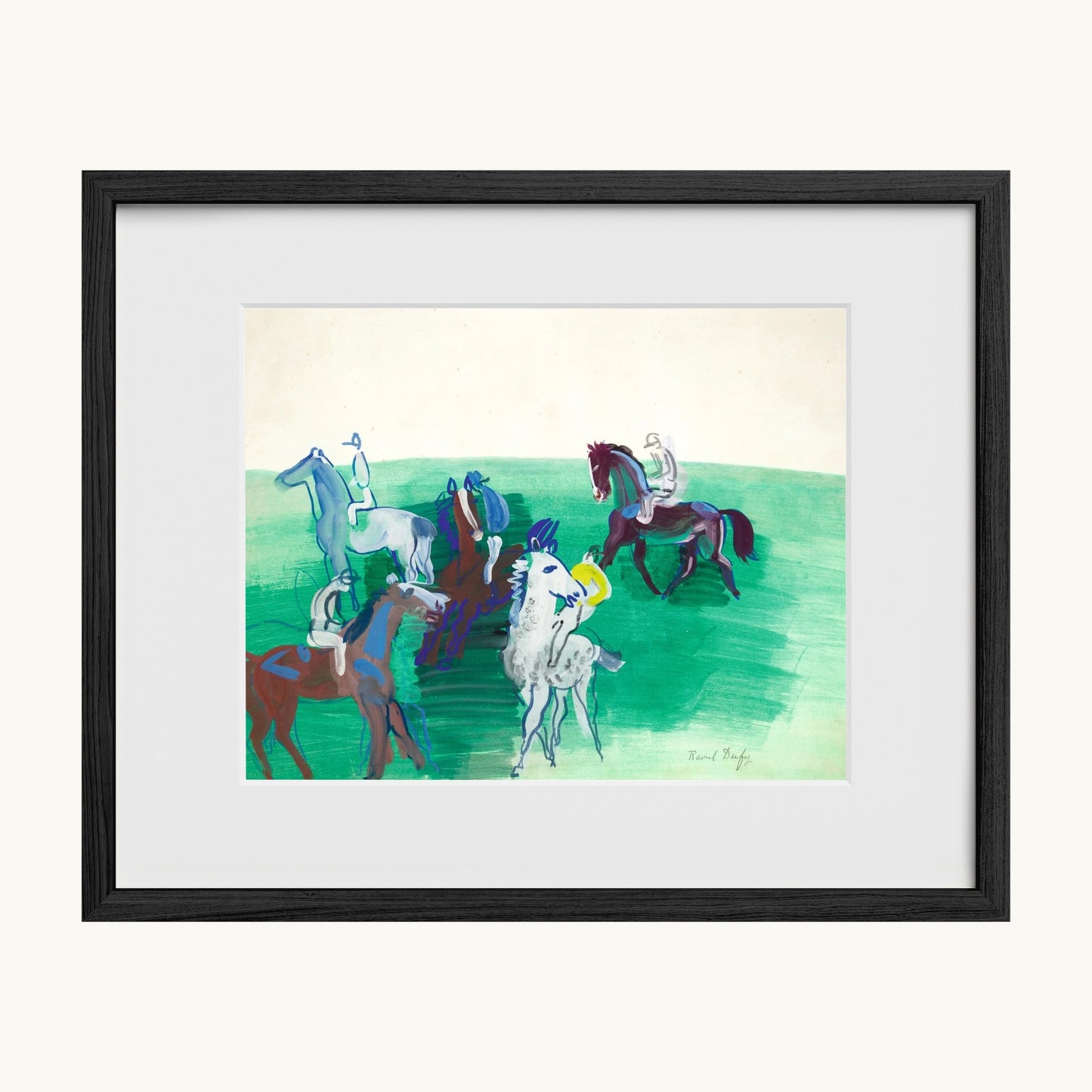 Chevaux et jockeys