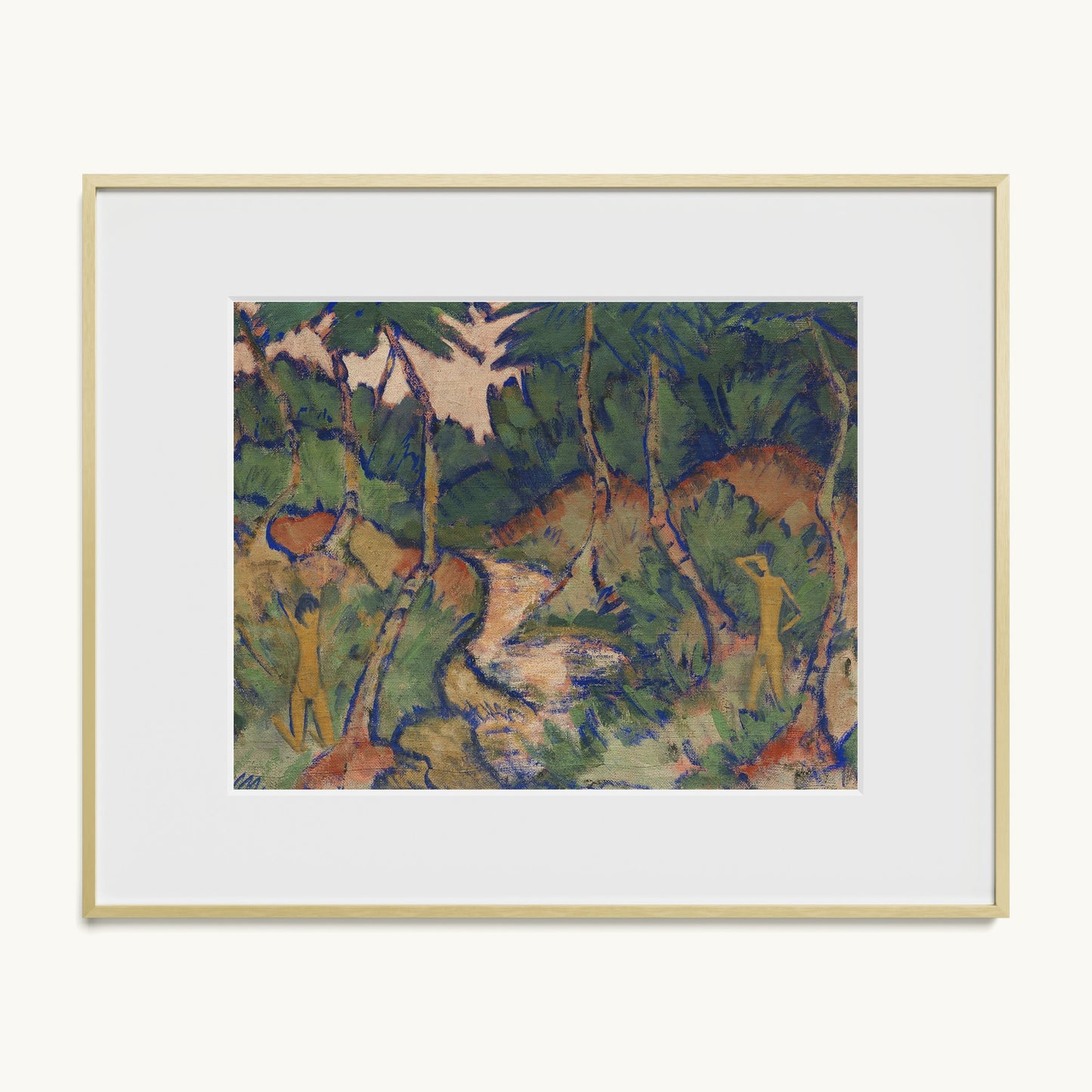 Badende in Landschaft