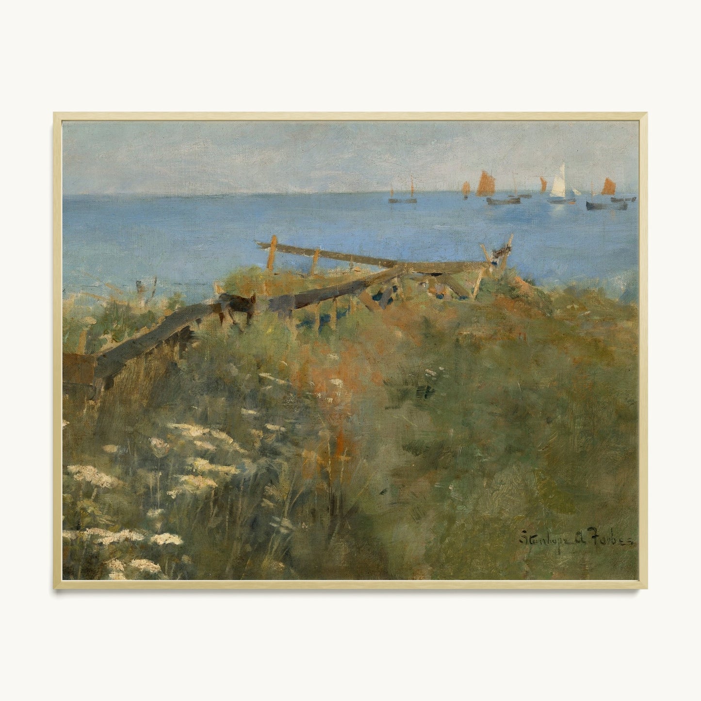 Coastal Scene with Fishing Boats