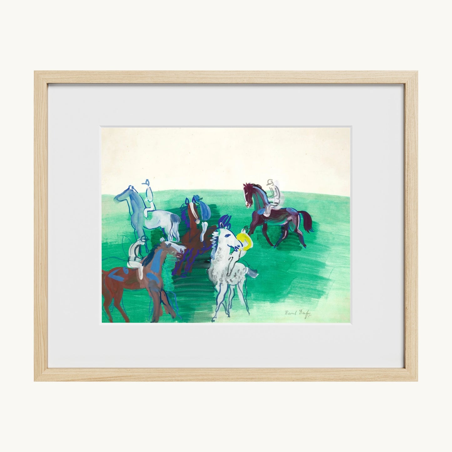Chevaux et jockeys