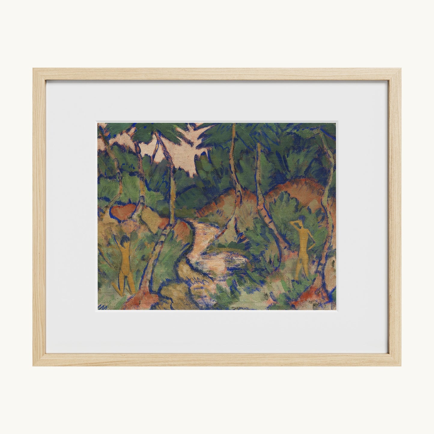 Badende in Landschaft