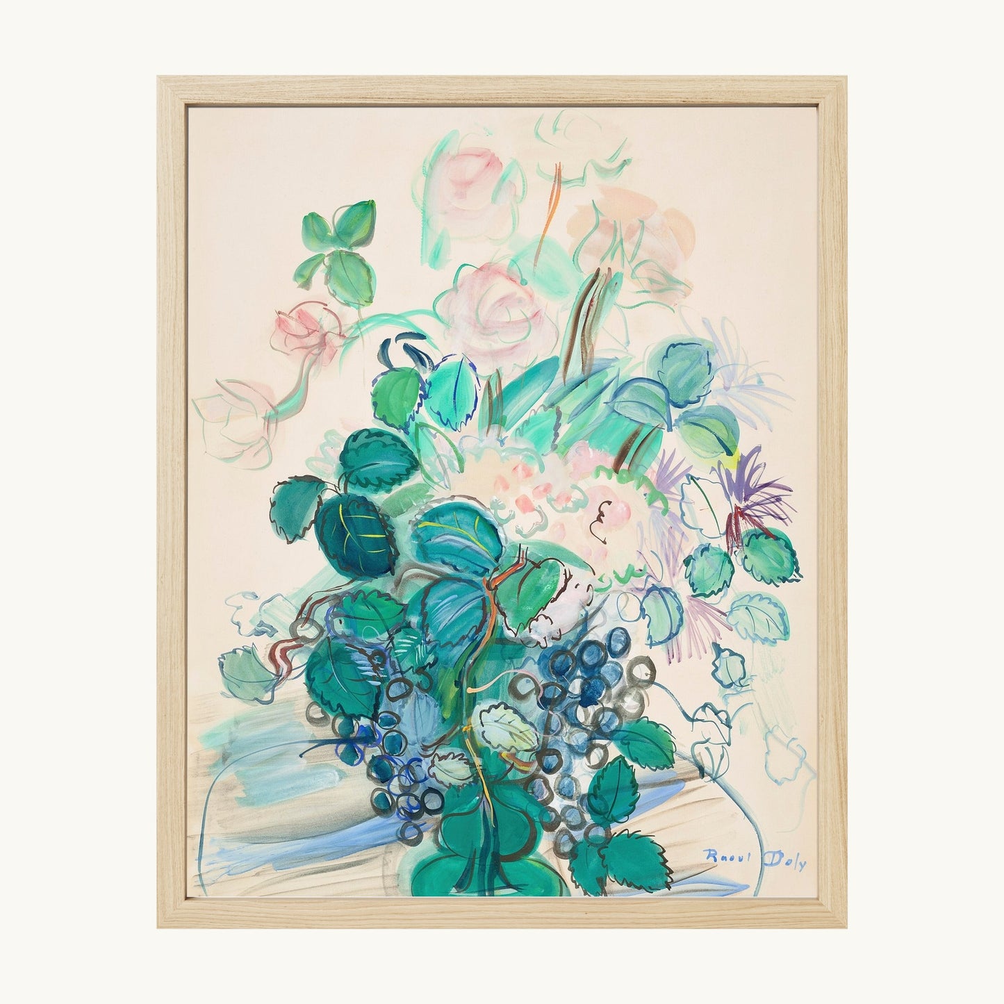 Bouquet à la grappe et aux roses