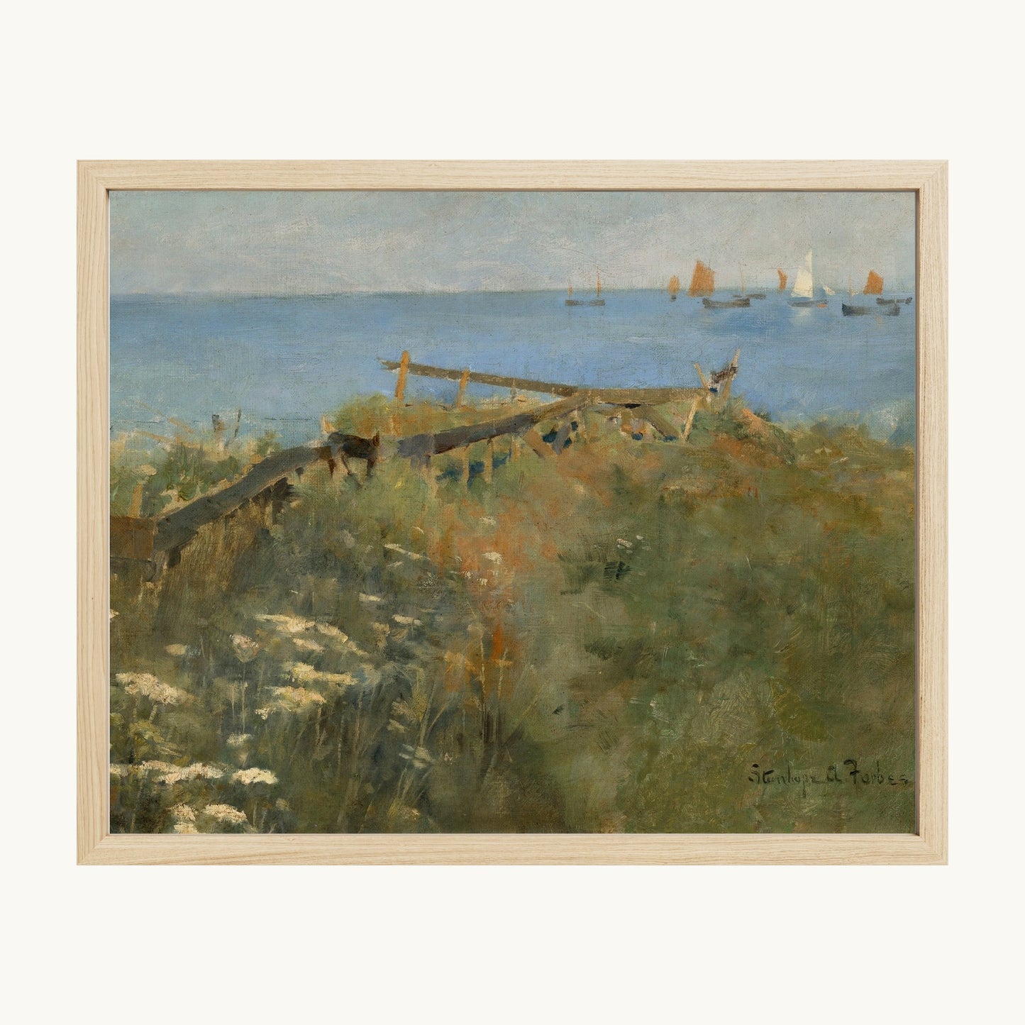 Coastal Scene with Fishing Boats