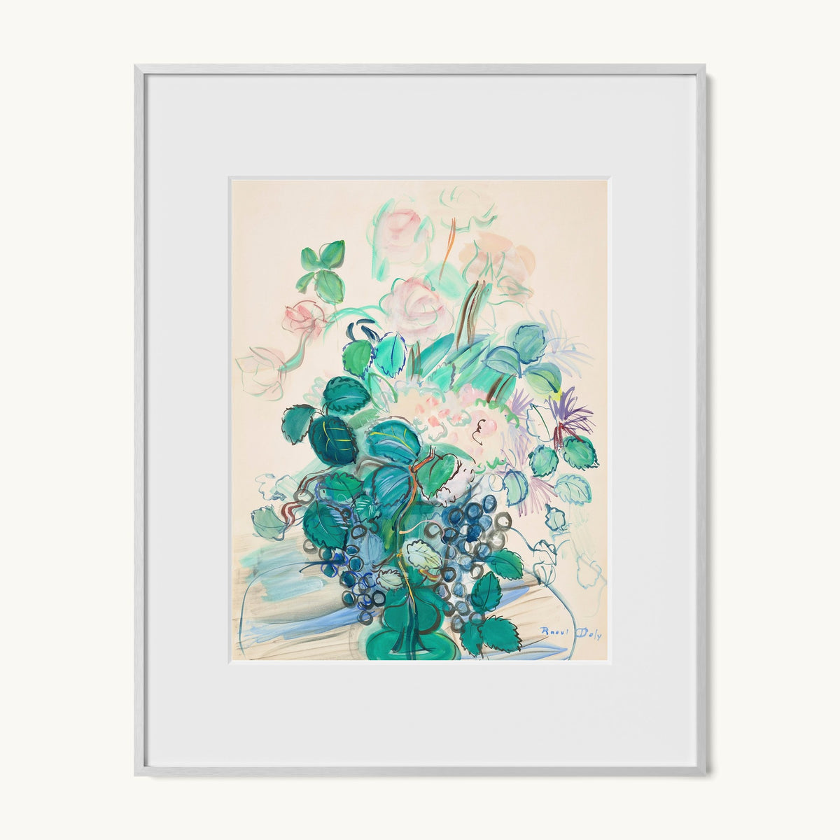 Bouquet à la grappe et aux roses