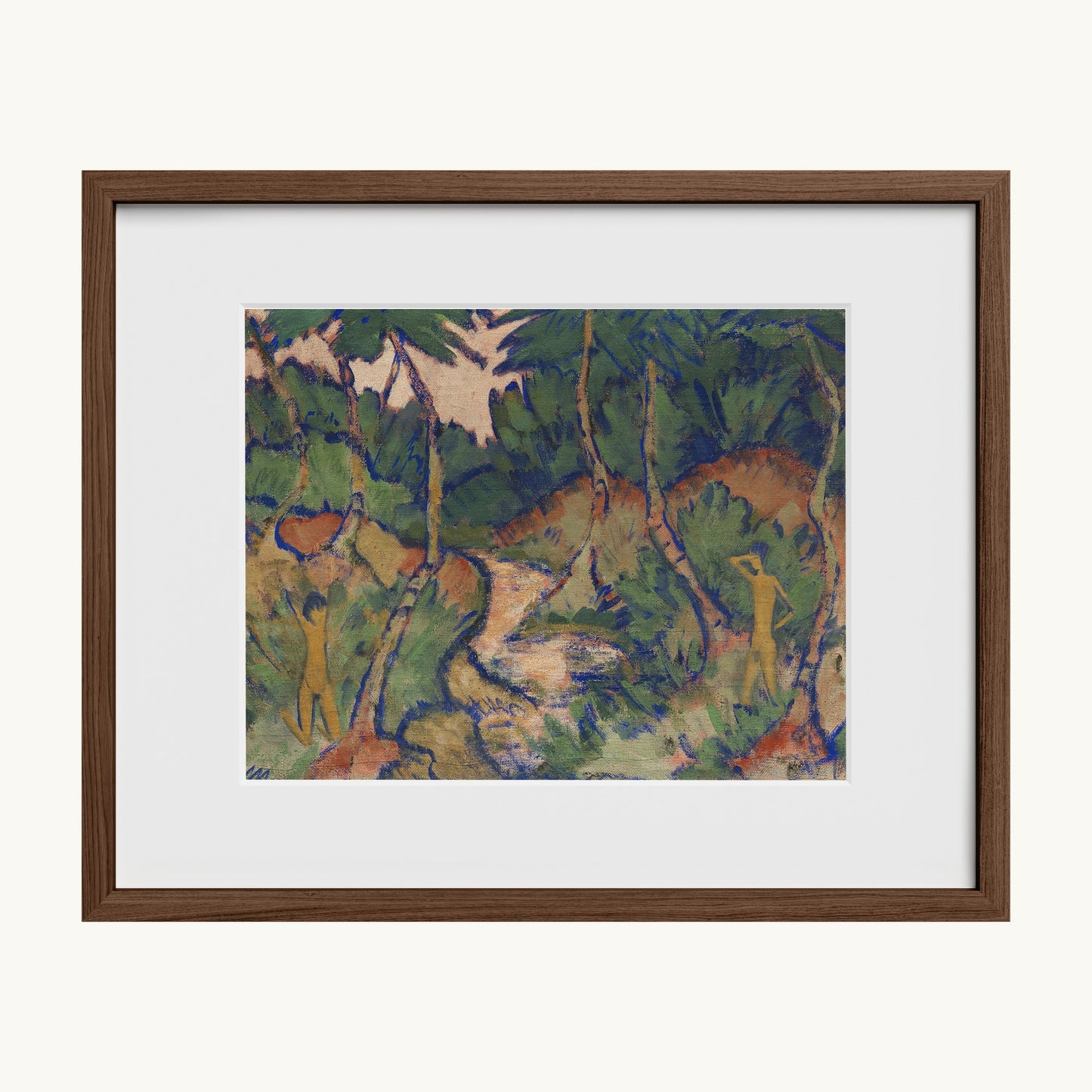 Badende in Landschaft