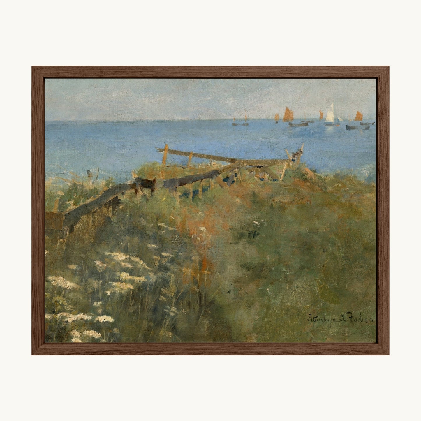 Coastal Scene with Fishing Boats