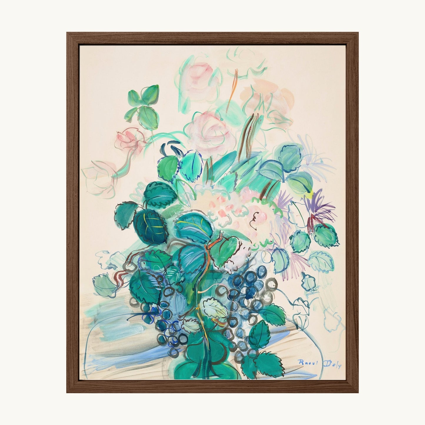Bouquet à la grappe et aux roses