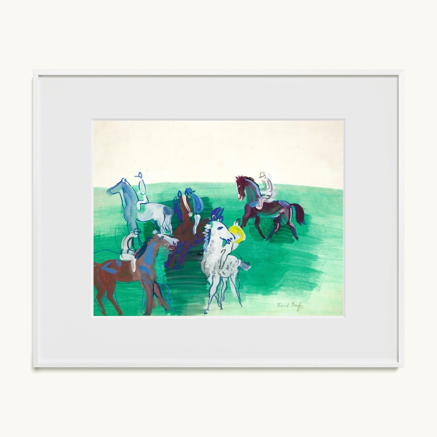 Chevaux et jockeys