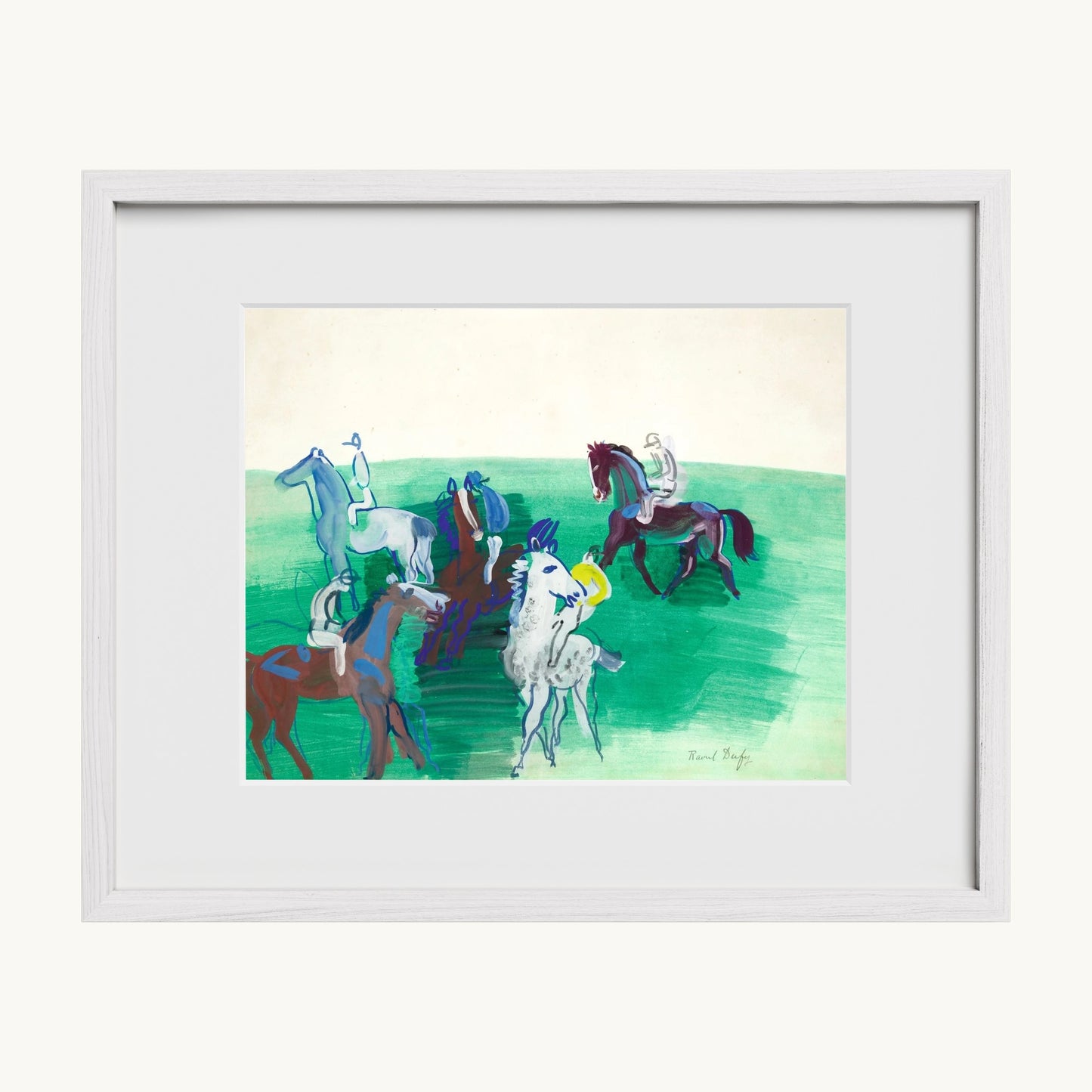 Chevaux et jockeys