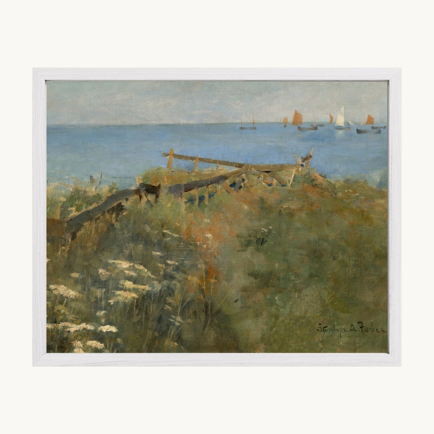 Coastal Scene with Fishing Boats