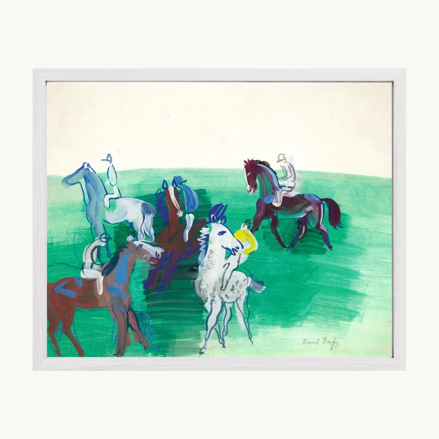 Chevaux et jockeys