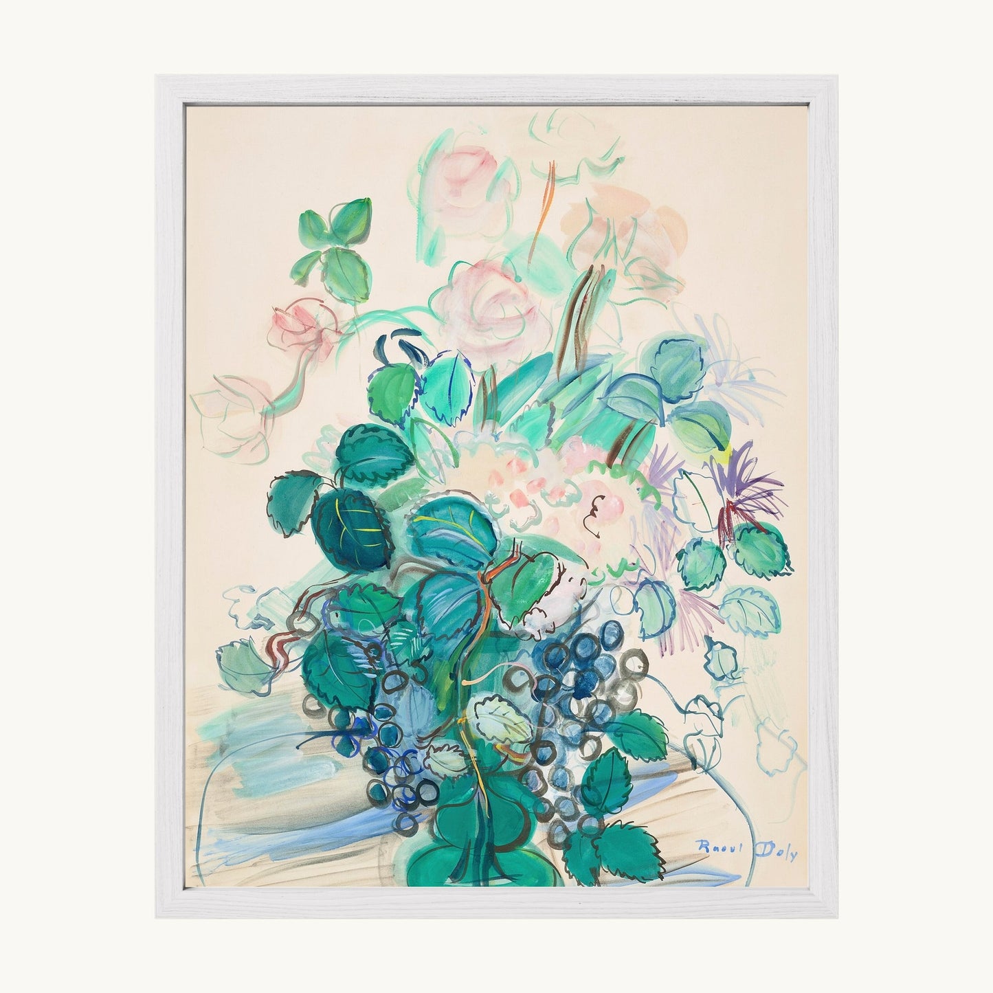 Bouquet à la grappe et aux roses