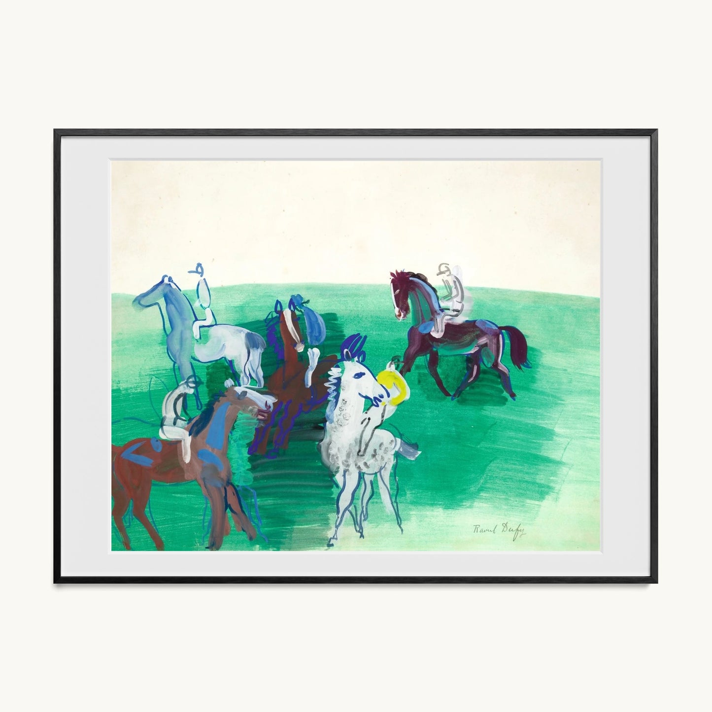 Chevaux et jockeys