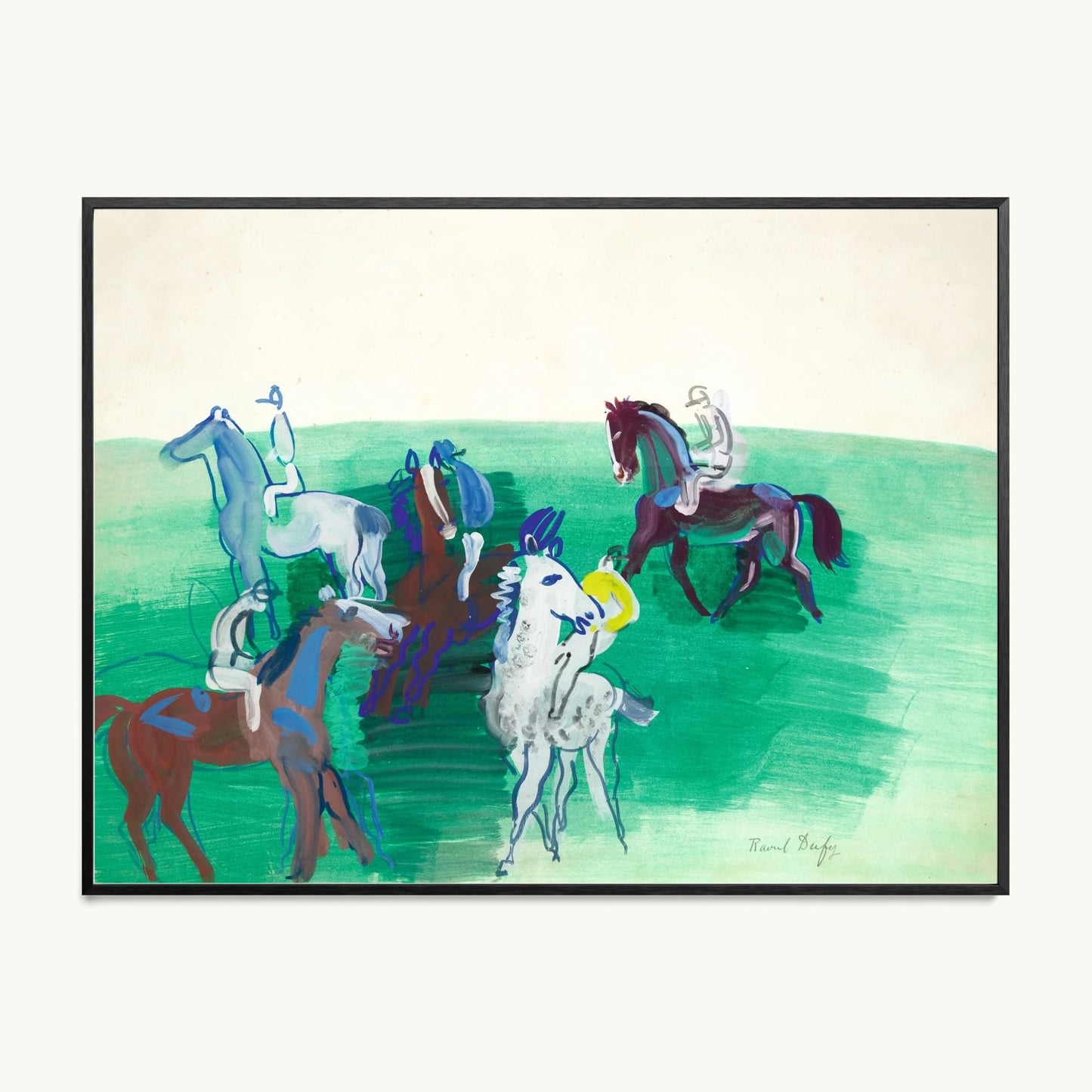 Chevaux et jockeys